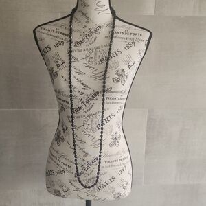 Elegant Black Beaded Necklace